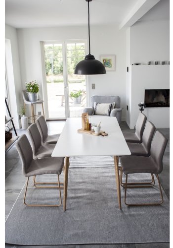 VENTURE DESIGN Mace spisestuestol - gr polyester og metall