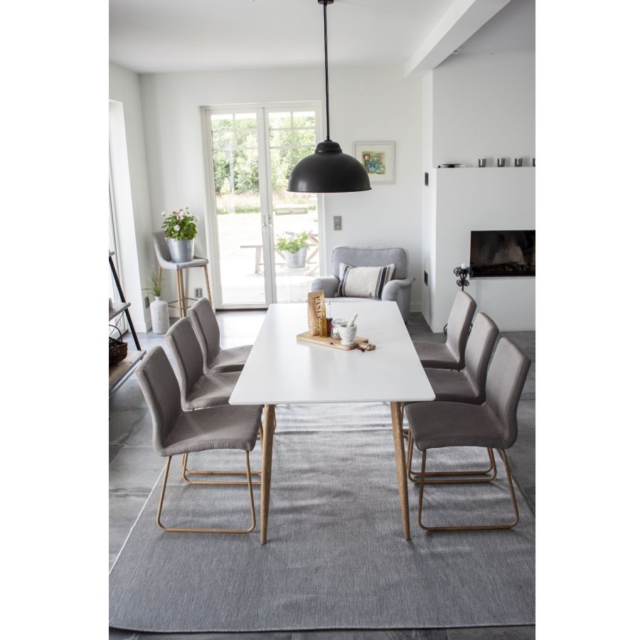 VENTURE DESIGN Mace spisestuestol - gr polyester og metall