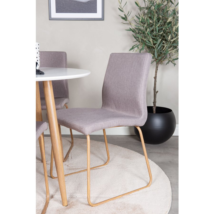 VENTURE DESIGN Mace spisestuestol - gr polyester og metall