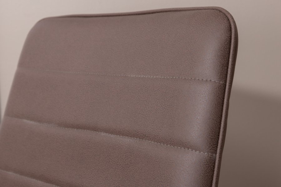 VENTURE DESIGN Windu Lyx matstol - brun mikrofiber och svart stl