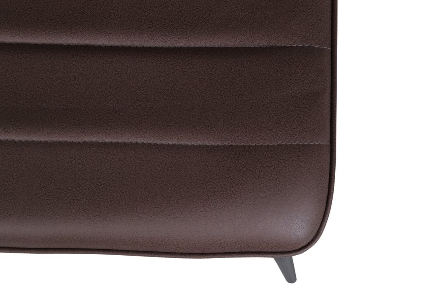 VENTURE DESIGN Windu Lyx matstol - brun mikrofiber och svart stl