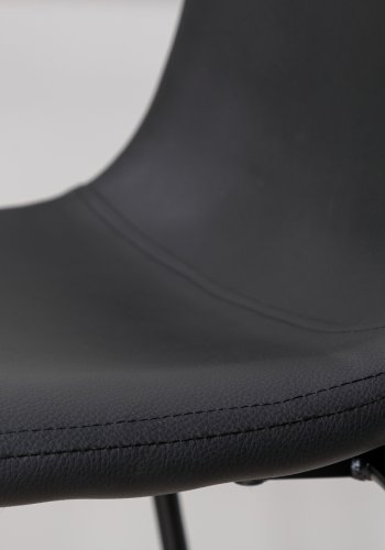 VENTURE DESIGN Polar barkrakk, med ryggsttte og fotsttte - svart PU/polyester og sort stl