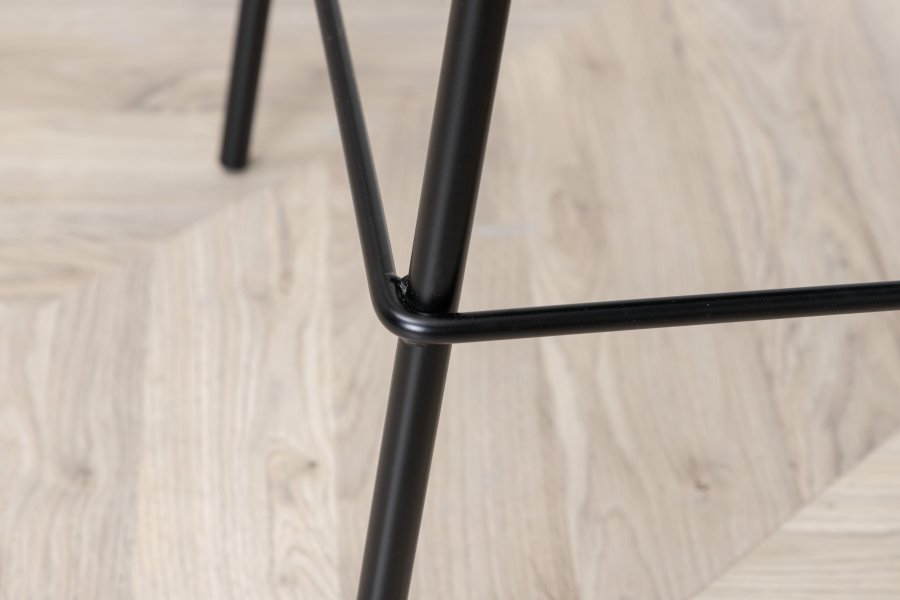 VENTURE DESIGN Polar barkrakk, med ryggsttte og fotsttte - svart PU/polyester og sort stl