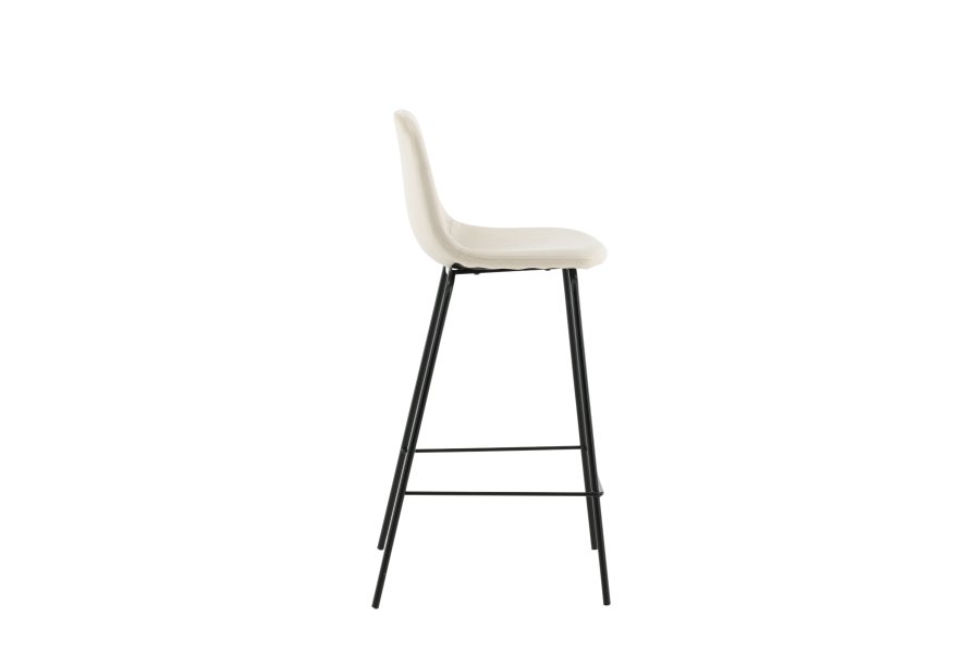 VENTURE DESIGN Polar barkrakk, med ryggsttte og fotsttte - beige flyel og svart stl