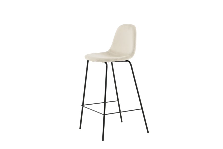 VENTURE DESIGN Polar barkrakk, med ryggsttte og fotsttte - beige flyel og svart stl