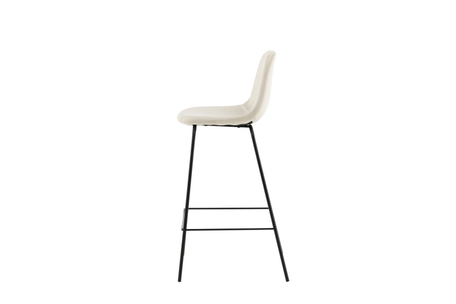 VENTURE DESIGN Polar barkrakk, med ryggsttte og fotsttte - beige flyel og svart stl