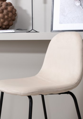 VENTURE DESIGN Polar barkrakk, med ryggsttte og fotsttte - beige flyel og svart stl