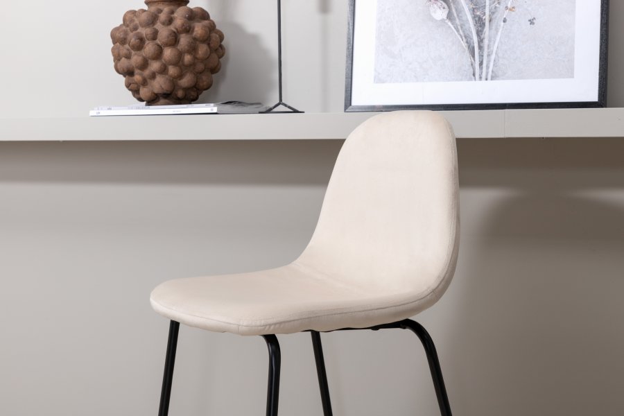 VENTURE DESIGN Polar barkrakk, med ryggsttte og fotsttte - beige flyel og svart stl