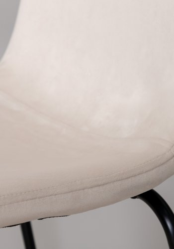 VENTURE DESIGN Polar barkrakk, med ryggsttte og fotsttte - beige flyel og svart stl