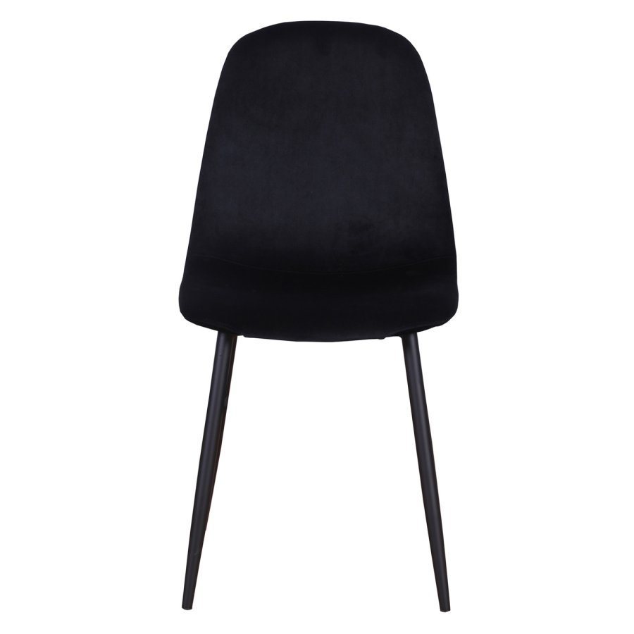 VENTURE DESIGN Polar spisestol - svart velour og svart metall