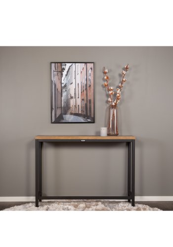 VENTURE DESIGN Rise sidebord - brun MDF og metall (110x30)