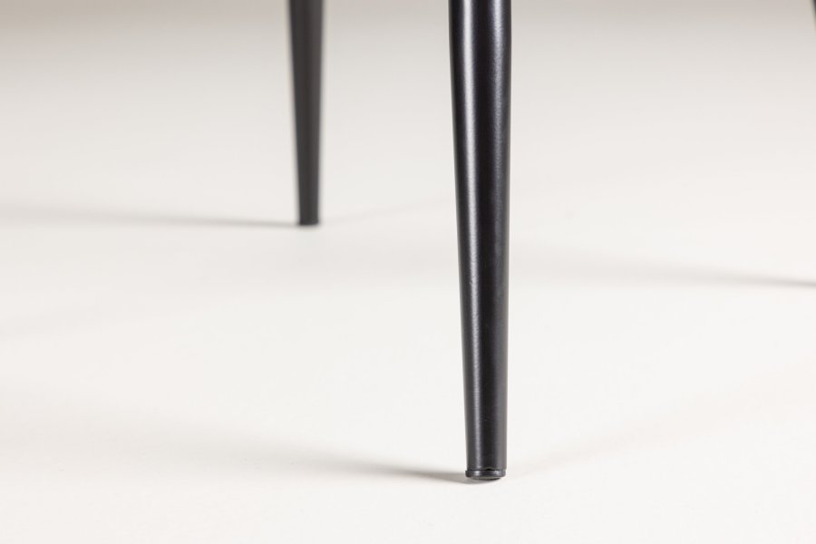 VENTURE DESIGN Polar spisestuestol - grtt boucléstoff og sort stl