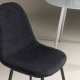 VENTURE DESIGN Polar spisebordstol - sort polyester teddystoff og sort stl