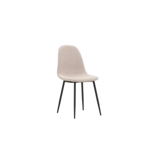 VENTURE DESIGN Polar spisebordsstol - beige boucl stof og sort stl