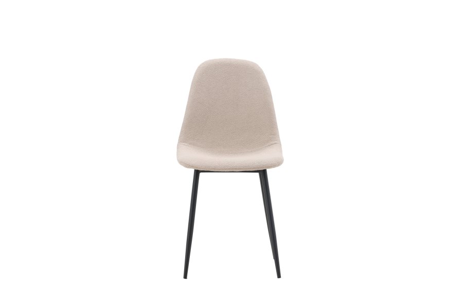 VENTURE DESIGN Polar spisestuestol - beige boucléstoff og sort stl