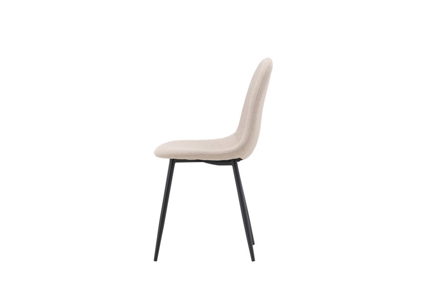 VENTURE DESIGN Polar spisestuestol - beige boucléstoff og sort stl