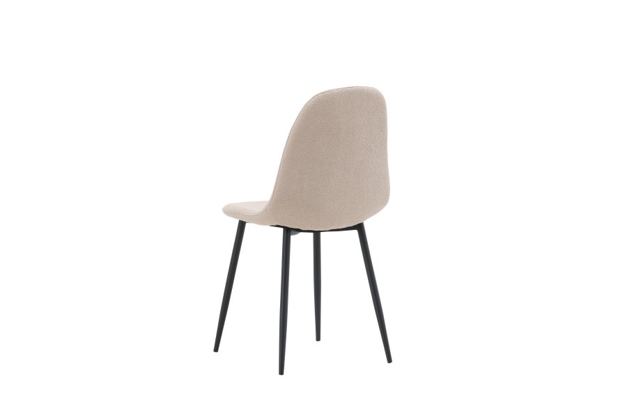 VENTURE DESIGN Polar spisestuestol - beige boucléstoff og sort stl
