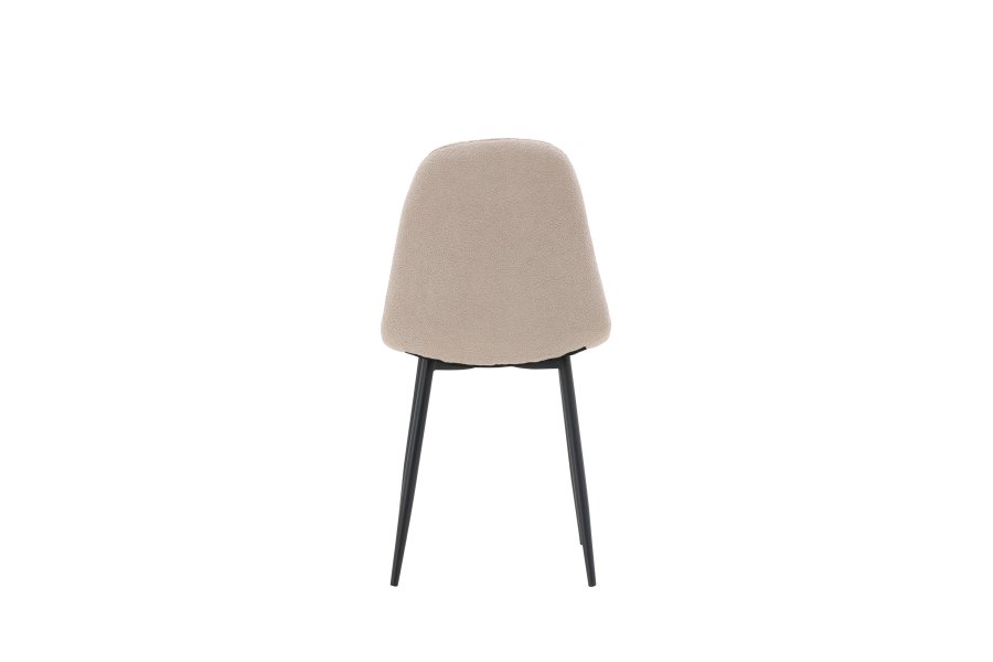 VENTURE DESIGN Polar spisestuestol - beige boucléstoff og sort stl