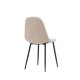 VENTURE DESIGN Polar spisestuestol - beige boucléstoff og sort stl