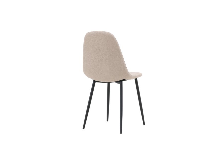 VENTURE DESIGN Polar spisestuestol - beige boucléstoff og sort stl