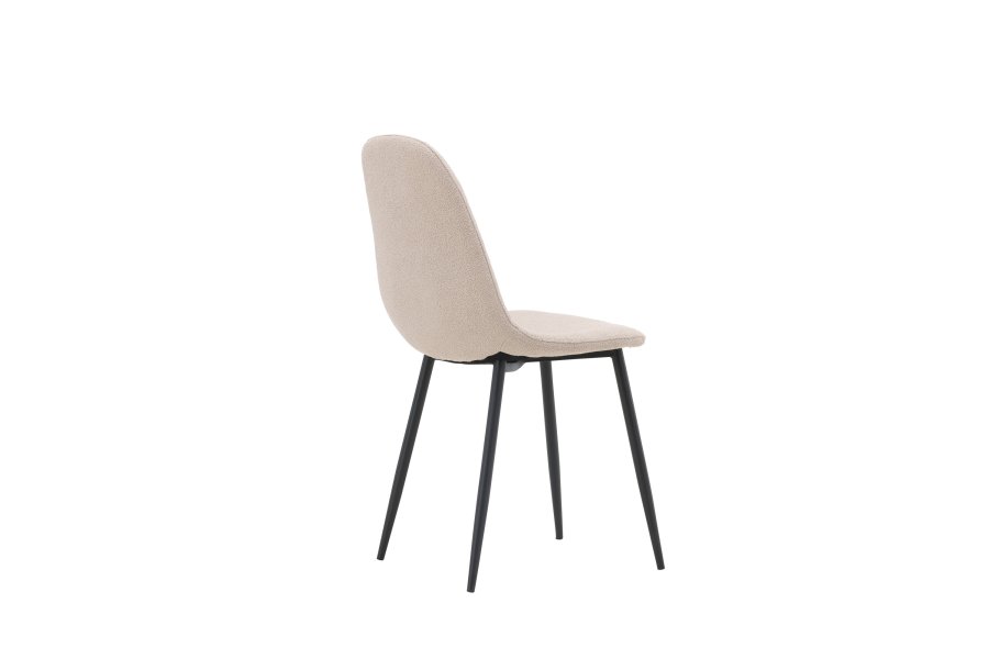 VENTURE DESIGN Polar spisestuestol - beige boucléstoff og sort stl