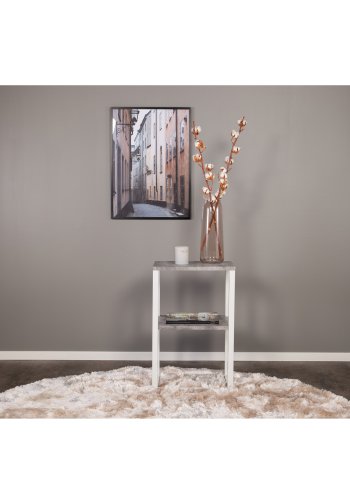 VENTURE DESIGN Rise nattbord - gr MDF og metall (45x30)