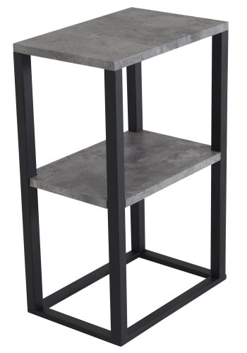 VENTURE DESIGN Rise nattbord, m. 1 hylle - gr MDF og metall (45x30)