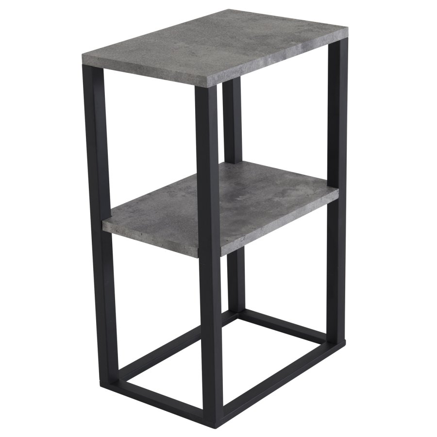 VENTURE DESIGN Rise nattbord, m. 1 hylle - gr MDF og metall (45x30)