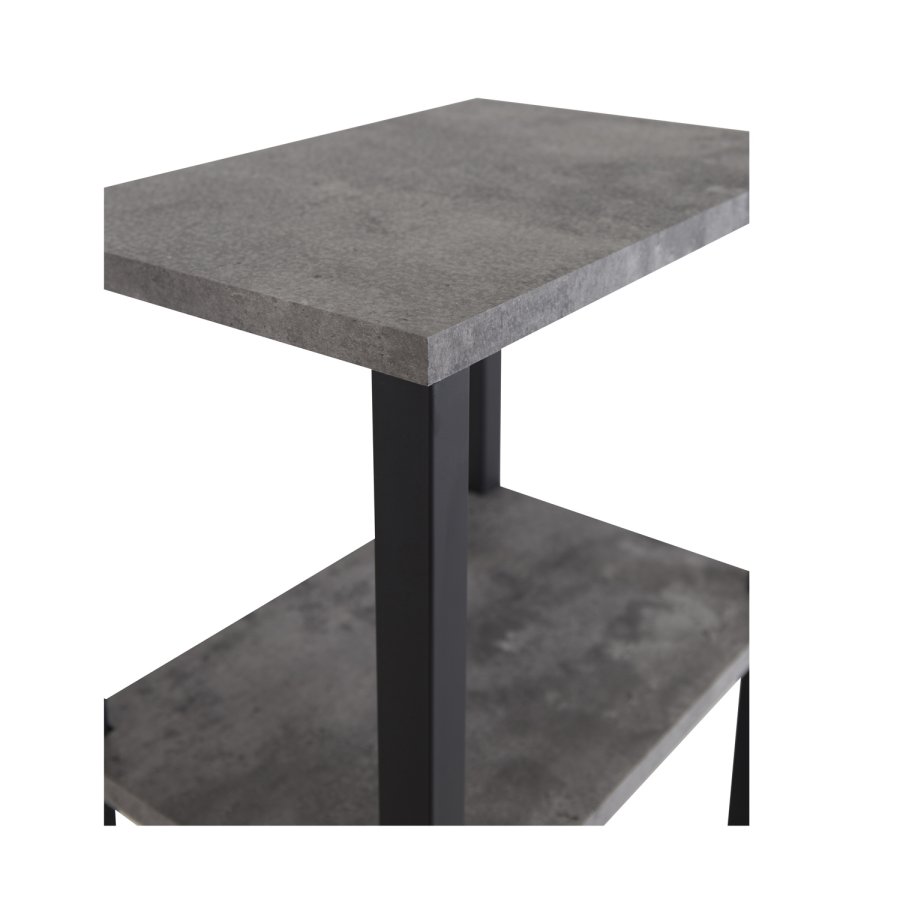 VENTURE DESIGN Rise nattbord, m. 1 hylle - gr MDF og metall (45x30)
