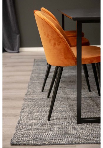 VENTURE DESIGN Devi-teppe - grafittgr polyester og bomull (170x240)