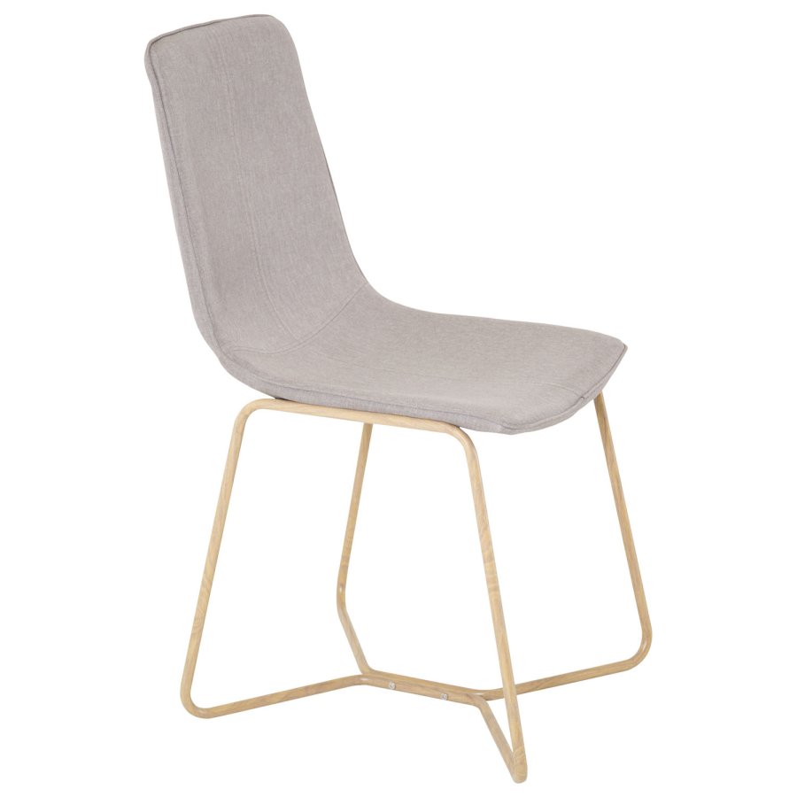 VENTURE DESIGN X-Chair matbordsstol - gr polyester och naturmetall