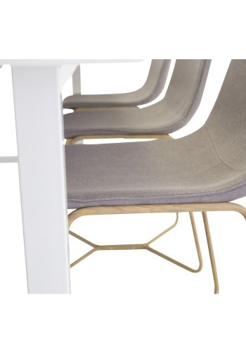 VENTURE DESIGN X-Chair matbordsstol - gr polyester och naturmetall