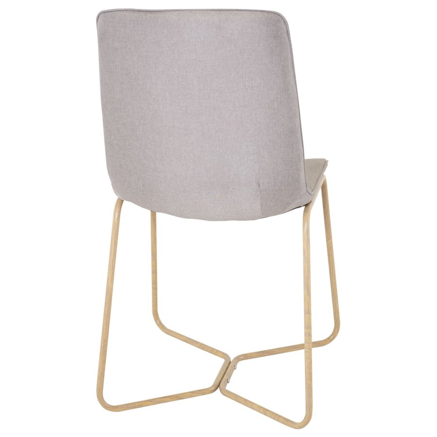 VENTURE DESIGN X-Chair matbordsstol - gr polyester och naturmetall