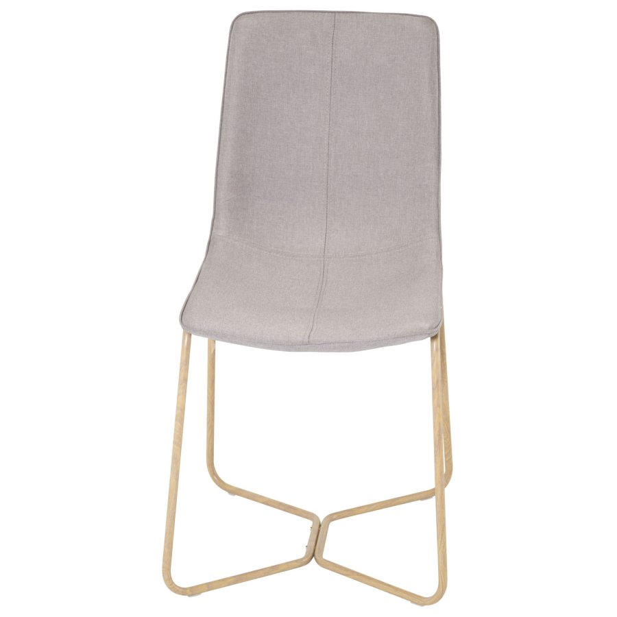 VENTURE DESIGN X-Chair matbordsstol - gr polyester och naturmetall