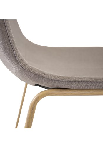 VENTURE DESIGN X-Chair matbordsstol - gr polyester och naturmetall