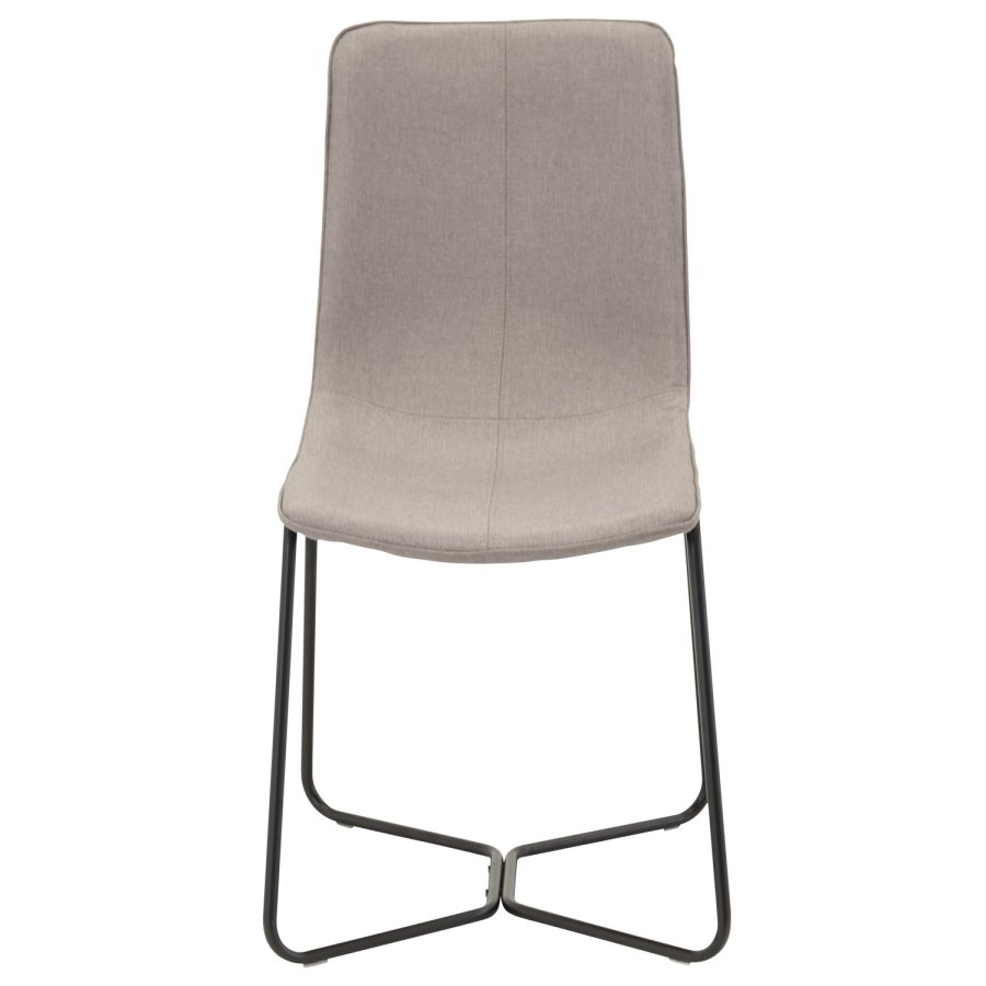 VENTURE DESIGN X-Chair spisestuestol - gr polyester og sort metall