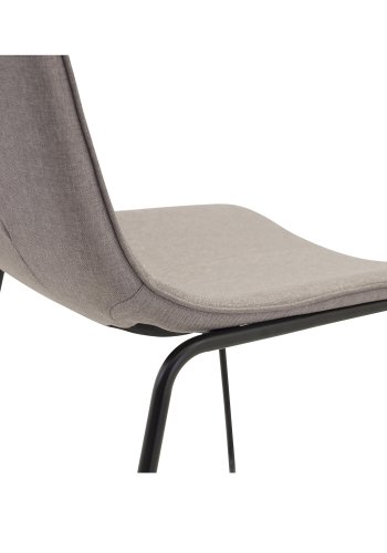 VENTURE DESIGN X-Chair spisestuestol - gr polyester og sort metall