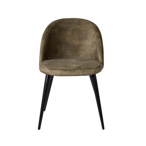 VENTURE DESIGN Velvet spisebordsstol - grn velour og sort metal
