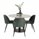 VENTURE DESIGN Spisebordstol i flyel, med armlener - grnn velour og metall