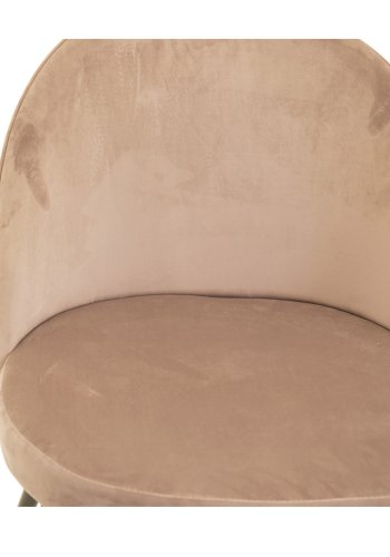 VENTURE DESIGN Spisestol i flyel - stvete rosa velur og metall