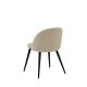 VENTURE DESIGN Velvet Stitches spisestuestol - beige flyel/polyester lin og svart stl