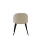 VENTURE DESIGN Velvet Stitches spisestuestol - beige flyel/polyester lin og svart stl