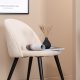 VENTURE DESIGN Velvet Stitches spisestuestol - beige flyel/polyester lin og svart stl