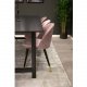 VENTURE DESIGN Spisebordstol i flyel, med armlener - gammelrosa velur og metall