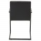 VENTURE DESIGN Art spisebordsstol, med armlener - sort PU og metall