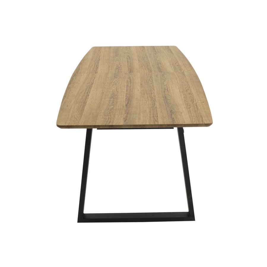 VENTURE DESIGN Inca Matbord, med Utdragsfunktion - Papper MDF och Svart Metall (160 x 85 cm)