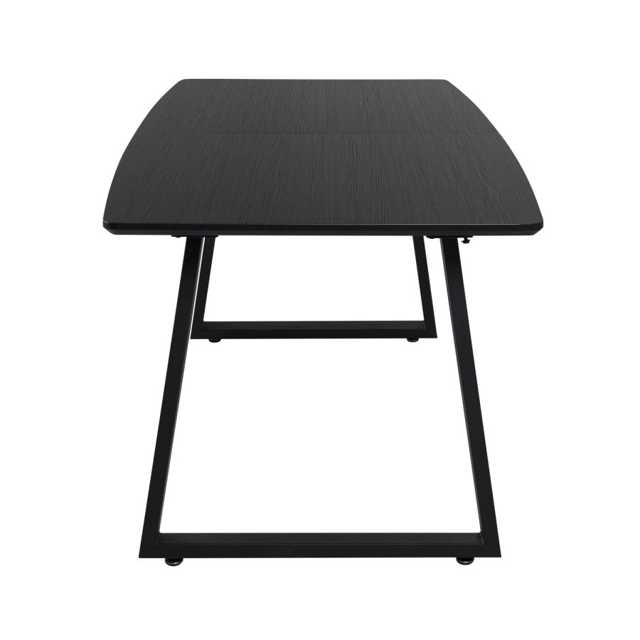 VENTURE DESIGN Inca spisebord, m. butterflybordplade - sort MDF og sort metal (160x85)