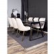 VENTURE DESIGN Velvet Deluxe spisebordsstol, med armlener - beige velour og messingmetall