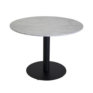 VENTURE DESIGN Estelle Esstisch &ndash; wei&szlig;er Marmor und schwarzes Metall (�106)