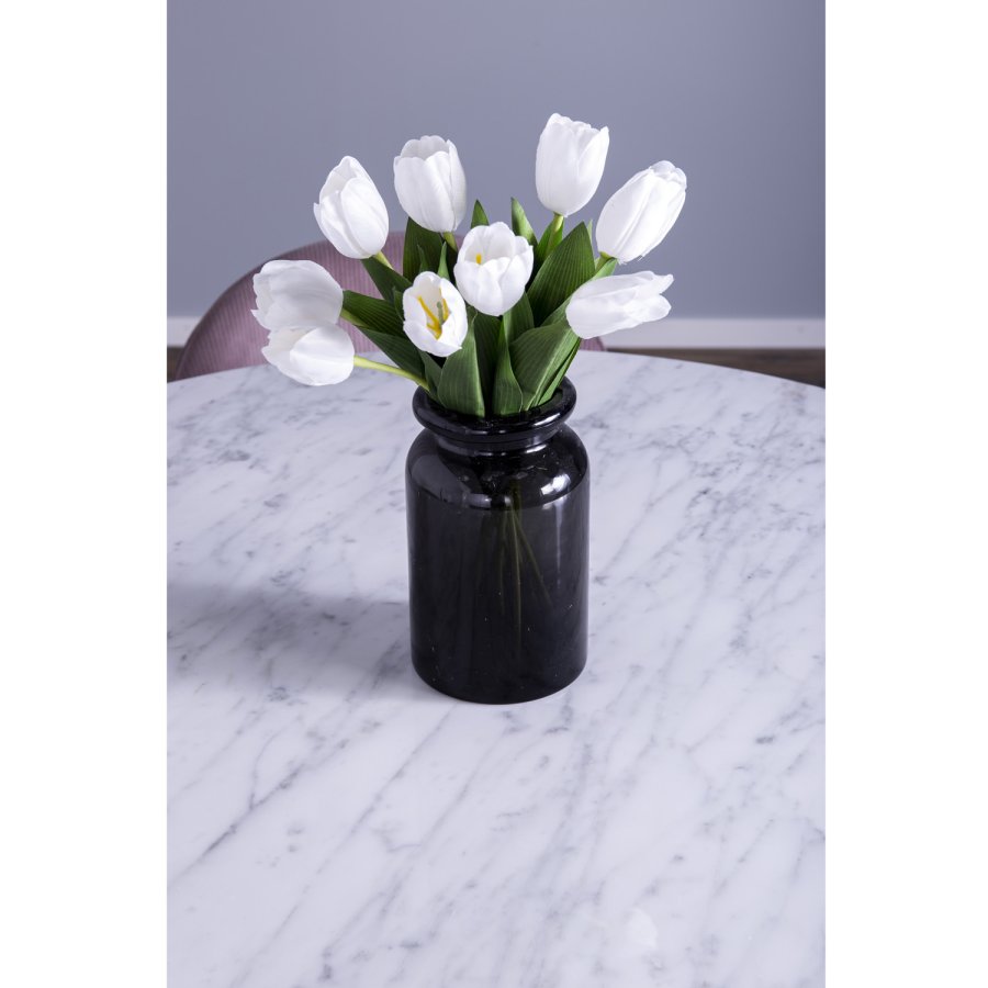 VENTURE DESIGN Spisebordstol i flyel, med armlener - gammelrosa velur og metall